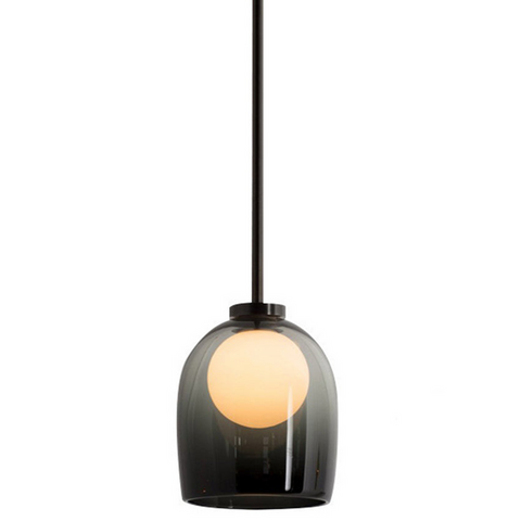 Modern Lustre Glass Ball Pendant Light | Clear or Smoked Finish for Elegant Spaces