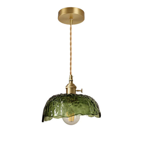 Irregular Brass Glass Pendant Light | Elegant Brass Finish & Eye-Catching Design