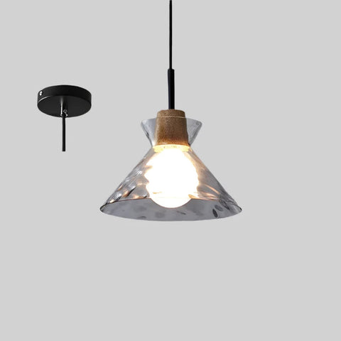 Japanese Minimalist Chandelier | Dimmable LED Lighting with Unique Glass