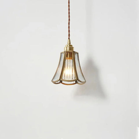 Brass Glass Pendant Light | Elegance Touch | Warm Ambiance