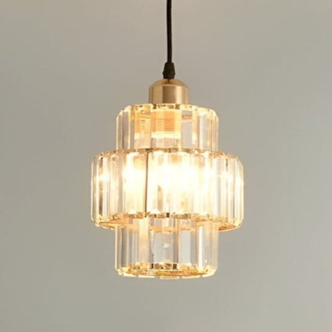 Fernando | Round Tiered Glass Crystal Ceiling Pendant Light