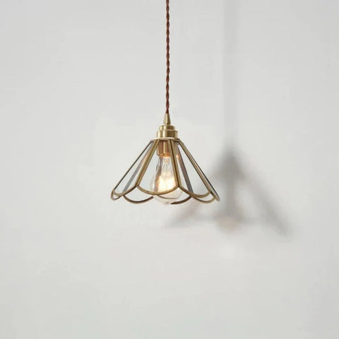 Brass Glass Pendant Light | Elegance Touch | Warm Ambiance