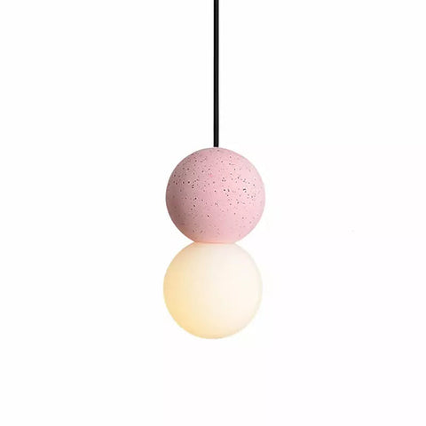 Origo Pendant Lamp | Unique Volcanic Rock & Opal Glass Design