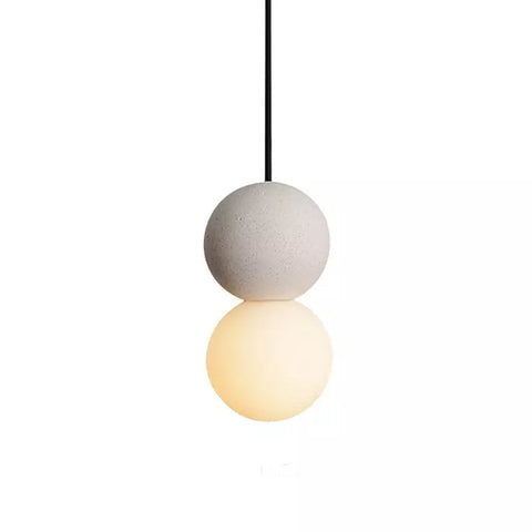 Origo Pendant Lamp | Unique Volcanic Rock & Opal Glass Design