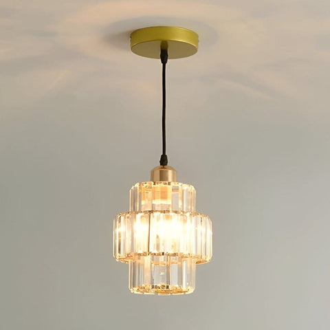 Fernando | Round Tiered Glass Crystal Ceiling Pendant Light